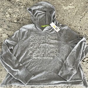 Calvin Klein Performance Women’s Hooded Tee - Gray